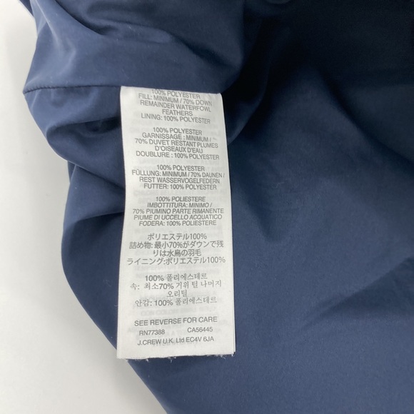 J.Crew Puffer Vest Navy Pinstripe Women’s Small - Picture 6 of 6